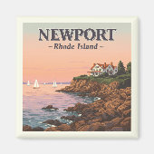 Vintage Insel Newport Rhode Magnet (Vorne)