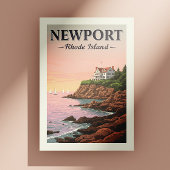 Vintage Insel Newport Rhode Postkarte