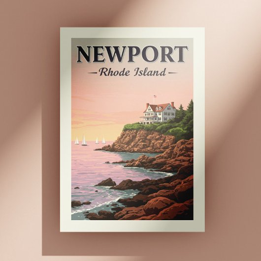 Vintage Insel Newport Rhode Postkarte