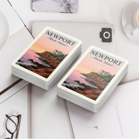 Vintage Insel Newport Rhode Spielkarten