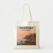 Vintage Insel Newport Rhode Tragetasche (Vorne)