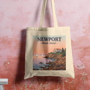 Vintage Insel Newport Rhode Tragetasche