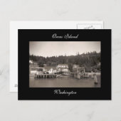 Vintage Insel Orcas Postkarte (Vorne/Hinten)