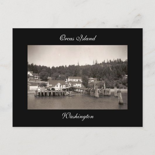 Vintage Insel Orcas Postkarte (Vorderseite)