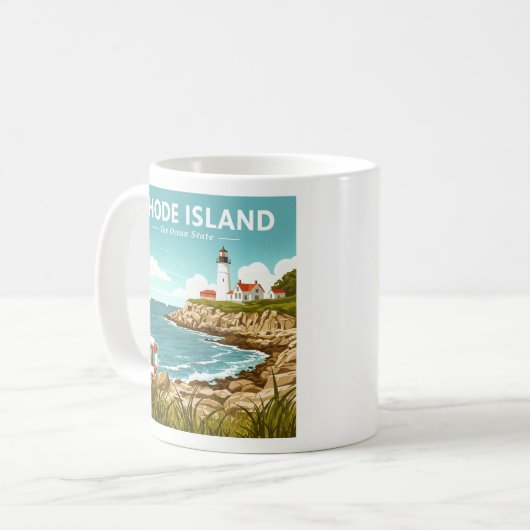Vintage Insel Rhode Kaffeetasse (Vorderseite Links)