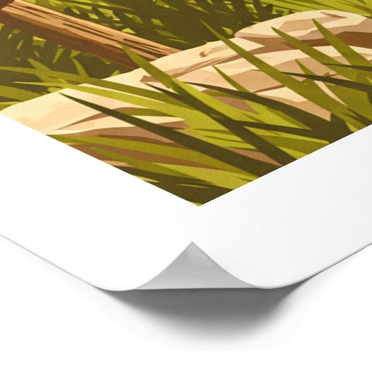 Vintage Insel Rhode Poster (Ecke)