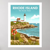 Vintage Insel Rhode Poster (Vorne)