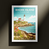 Vintage Insel Rhode Postkarte