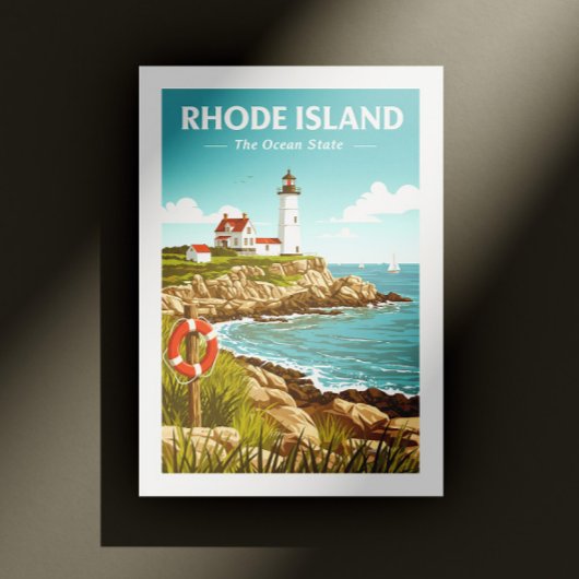 Vintage Insel Rhode Postkarte
