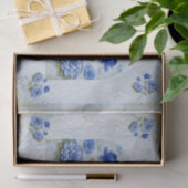 Vintage Inspired Blue & Gold Floral  Decoupage Seidenpapier (Geschenk)