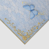 Vintage Inspired Blue & Gold Floral  Decoupage Seidenpapier (Ausschnitt)