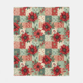 Vintage Inspired Christmas Florals Quilt Pattern Fleecedecke (Vorderseite)