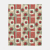 Vintage Inspired Christmas Florals Quilt Pattern Fleecedecke (Vorderseite)