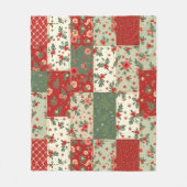 Vintage Inspired Christmas Themed Quilt Pattern Fleecedecke (Vorderseite)