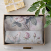 Vintage Inspired Ethereal Pastel Roses & Butterfly Seidenpapier (Geschenk)