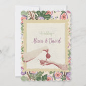  Vintage Inspired Fig Wedding Invitation Einladung (Rückseite)