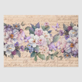 Vintage Inspired Floral Love Letter Decoupage Seidenpapier