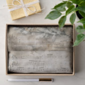 Vintage Inspired Pinecones on Sheet Music Seidenpapier (Geschenk)