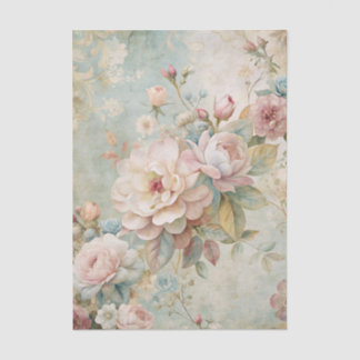 Vintage Inspired Pretty Row of Peonies Background Seidenpapier