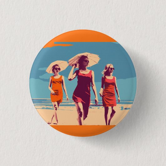 Vintage inspiriert, retro Abzeichen, Pin, Knopf Button (Vorderseite)
