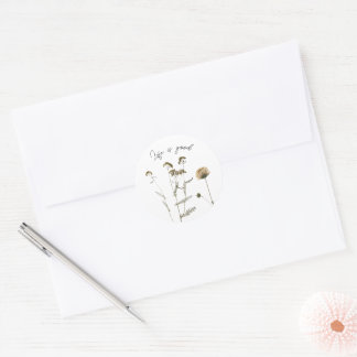 Vintage-inspirierte Blumenkunst Runder Aufkleber