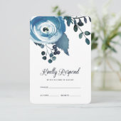 Vintage Inspirierte Blumenwetterwetterwetterwetter RSVP Karte (Stehend Vorderseite)