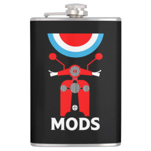 Vintage inspirierte britische Mods und Rockers Flachmann