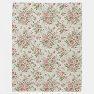 Vintage-inspirierte florale warme und stilvolle Zu Fleecedecke