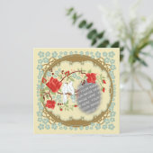 Vintage Inspirierte Liebe Einladung (Stehend Vorderseite)