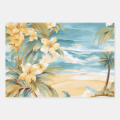 Vintage Inspirierte Ozeane Florals Geschenkpapier Set (Vorderseite 2)