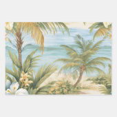 Vintage Inspirierte Ozeane Florals Geschenkpapier Set (Vorderseite)