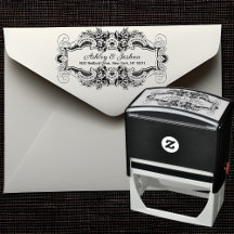 Vintage Inspirierte Rücksendeadresse der Zierflora