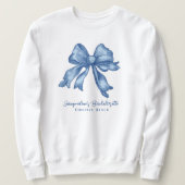 Vintage Inspirierte Toile French Blue Wedding Part Sweatshirt (Design vorne)