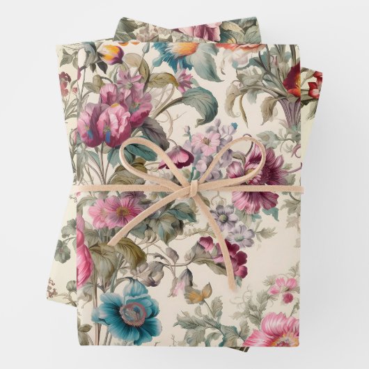 Vintage Inspirierte Wildblumen Geschenkpapier Set (Beispiel)