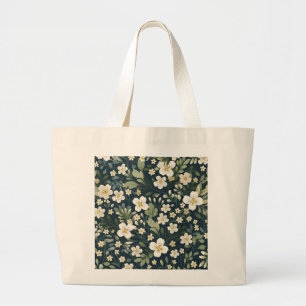 Vintage-inspirierter Blumen-Garten-Druck-Totebeute Jumbo Stoffbeutel