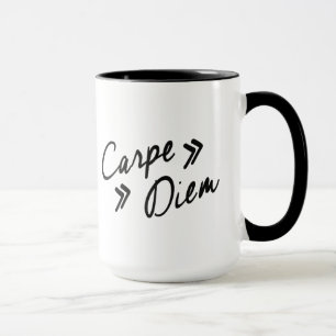 Vintage inspirierter Carpe Diem Becher Tasse
