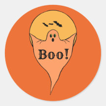 Vintage-inspirierter Halloween-Geist-Aufkleber