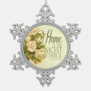 Vintage-inspirierter Weihnachtsschmuck Schneeflocken Zinn-Ornament