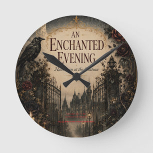 Vintage-inspiriertes Halloween für einen geheimnis Runde Wanduhr