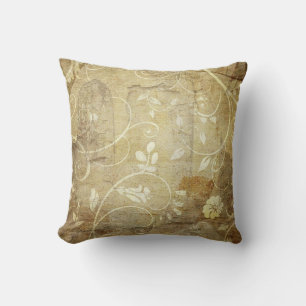 Vintage inspiriertes Herbst-Design Blumen und Blät Kissen