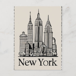 vintage inspiriertes New York Postkarte