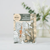 Vintage Instandhaltung von Militärgewehr Postkarte (Stehend Vorderseite)