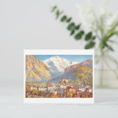 Vintage Interlaken, Schweiz, Postkarte (Stehend Vorderseite)