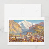 Vintage Interlaken, Schweiz, Postkarte (Vorne/Hinten)