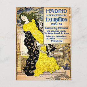 Vintage: Internationale Ausstellung Madrid, 1893-9 Postkarte