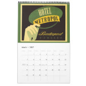 Vintage internationale Reiseplakate Kalender (Mär 2027)