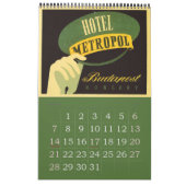 Vintage internationale Reiseplakate Kalender (Mär 2027)
