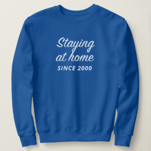Vintage Introvert Blau Sweatshirt