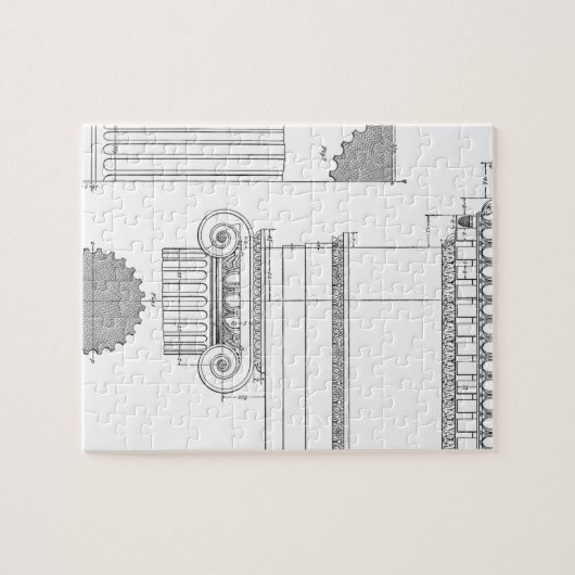 Vintage Ionenarchitektur Puzzle (Horizontal)