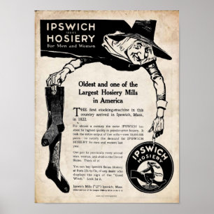 Vintage Ipswich Hosiery Co. Druck Poster